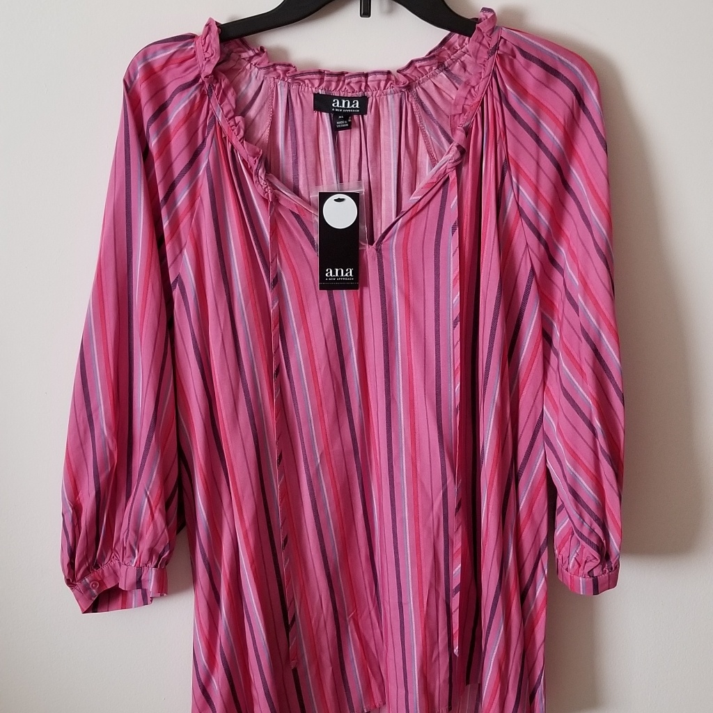 Nwt Pink Striped Top